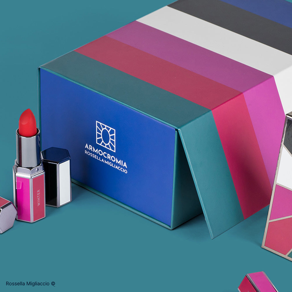 Confezione regalo personalizzata con palette armocromia Winter.