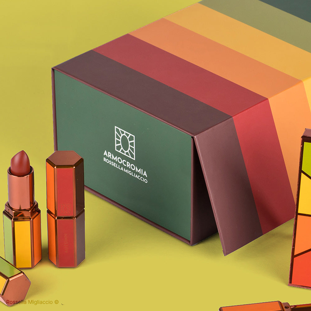 Confezione regalo vuota a tema stagione armocromatica Autumn.