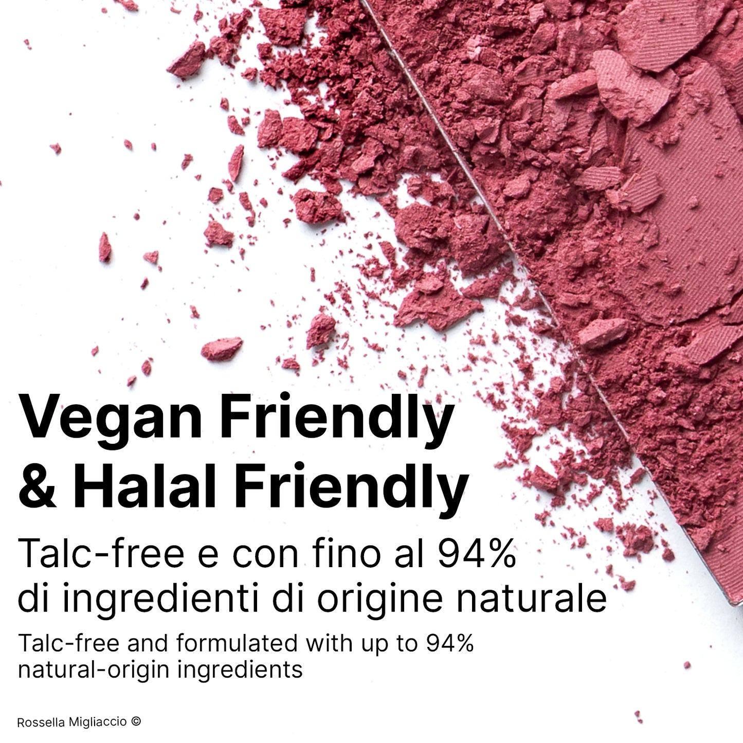 Infografica su Summer 03, il blush rosa per la palette primavera di Rossella Migliaccio, vegan e halal friendly.