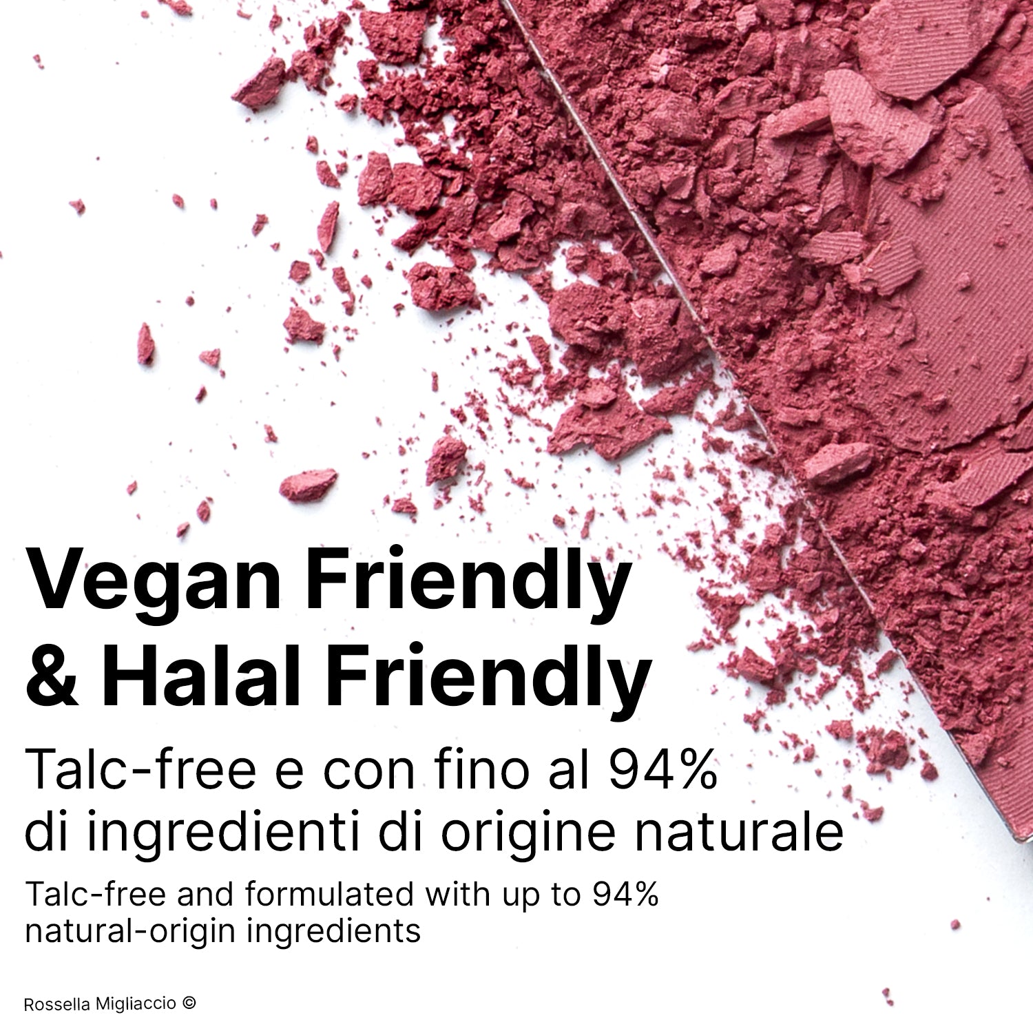 Infografica su Summer 03, il blush rosa per la palette primavera di Rossella Migliaccio, vegan e halal friendly.